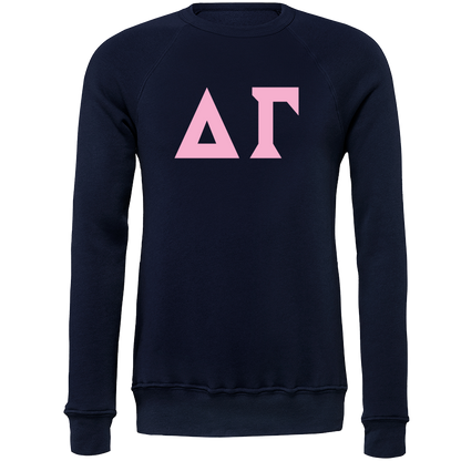Delta Gamma Lettered Crewneck Sweatshirts