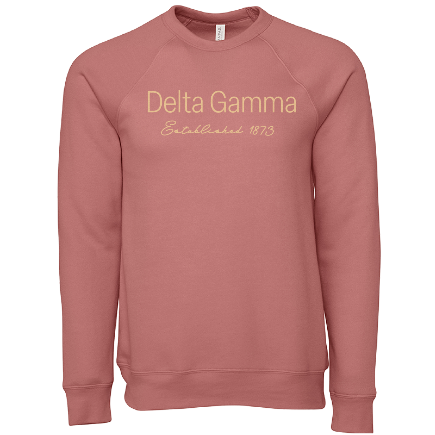 Delta Gamma Embroidered Printed Name Crewneck Sweatshirts