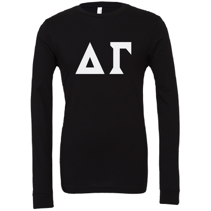 Delta Gamma Lettered Long Sleeve T-Shirts