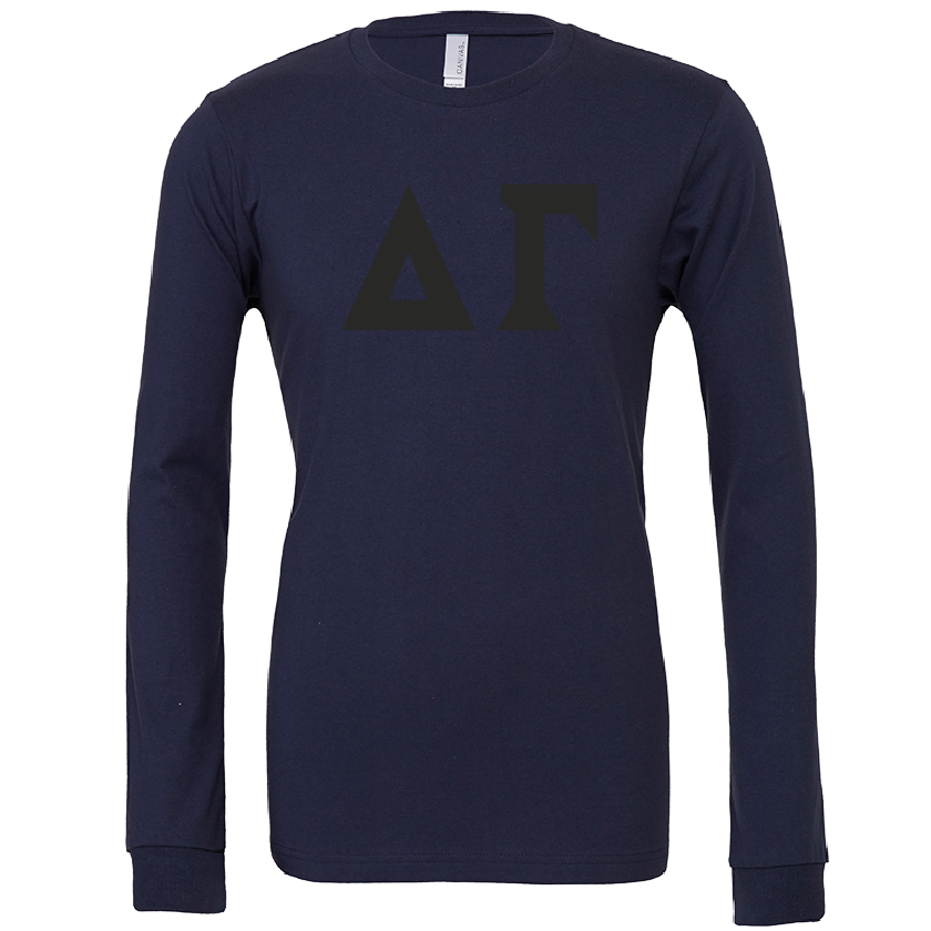Delta Gamma Lettered Long Sleeve T-Shirts