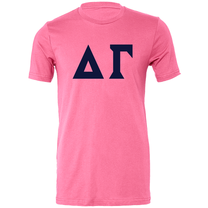 Delta Gamma Lettered Short Sleeve T-Shirts
