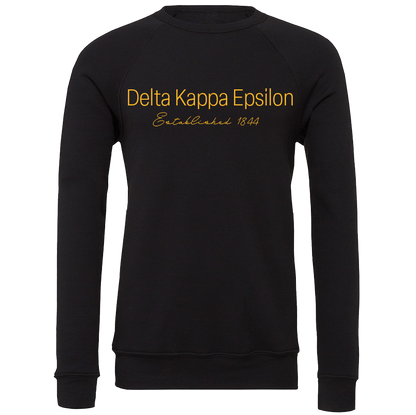 Delta Kappa Epsilon Embroidered Printed Name Crewneck Sweatshirts