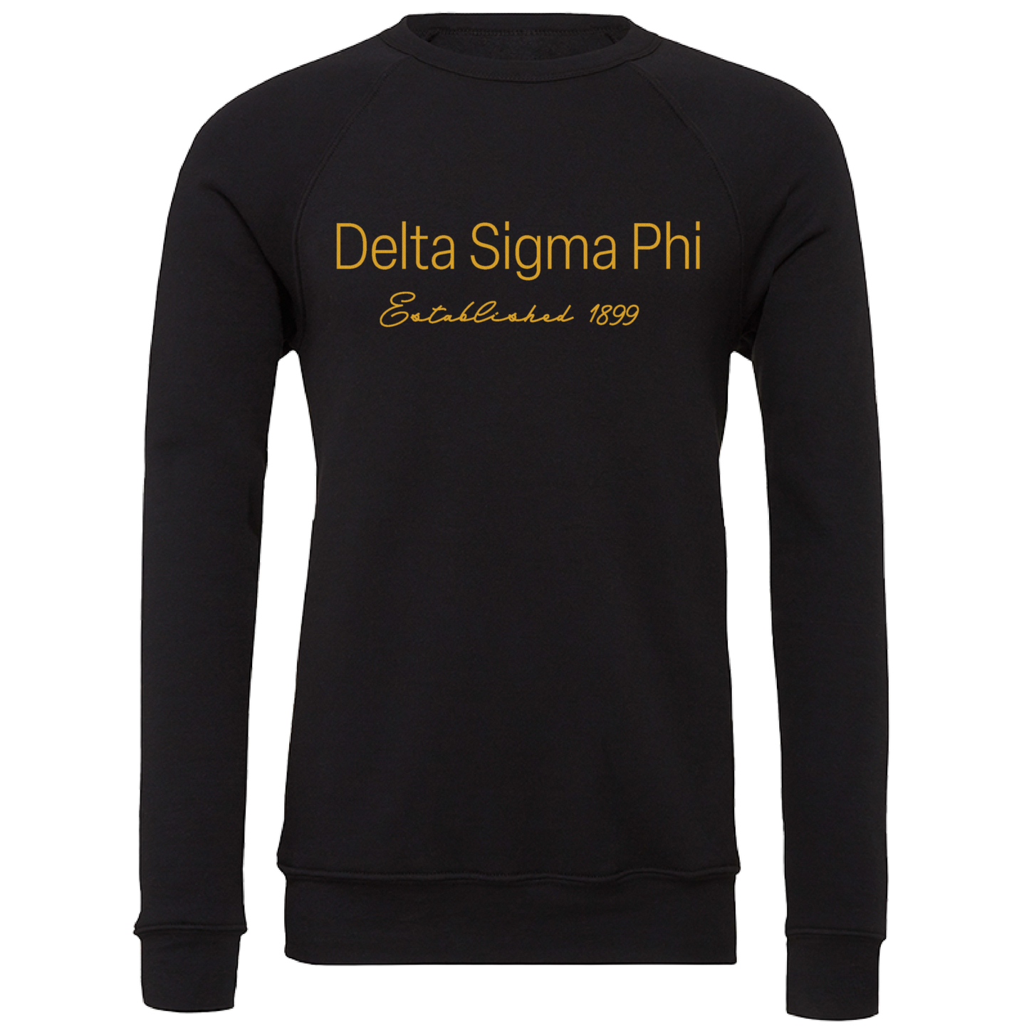 Delta Sigma Phi Embroidered Printed Name Crewneck Sweatshirts