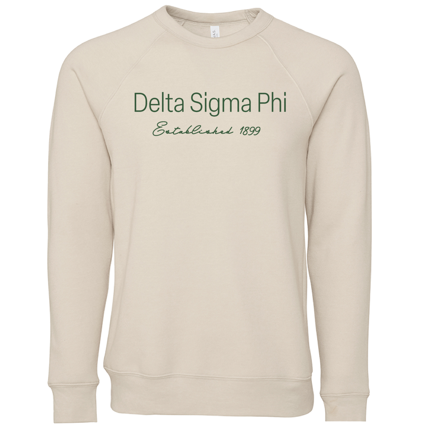 Delta Sigma Phi Embroidered Printed Name Crewneck Sweatshirts