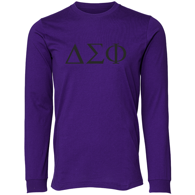 Delta Sigma Phi Lettered Long Sleeve T-Shirts