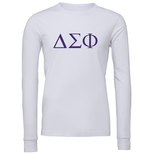 Delta Sigma Phi Lettered Long Sleeve T-Shirts