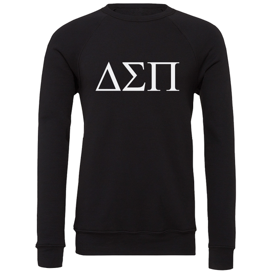 Delta Sigma Pi Embroidered Lettered Crewneck Sweatshirts