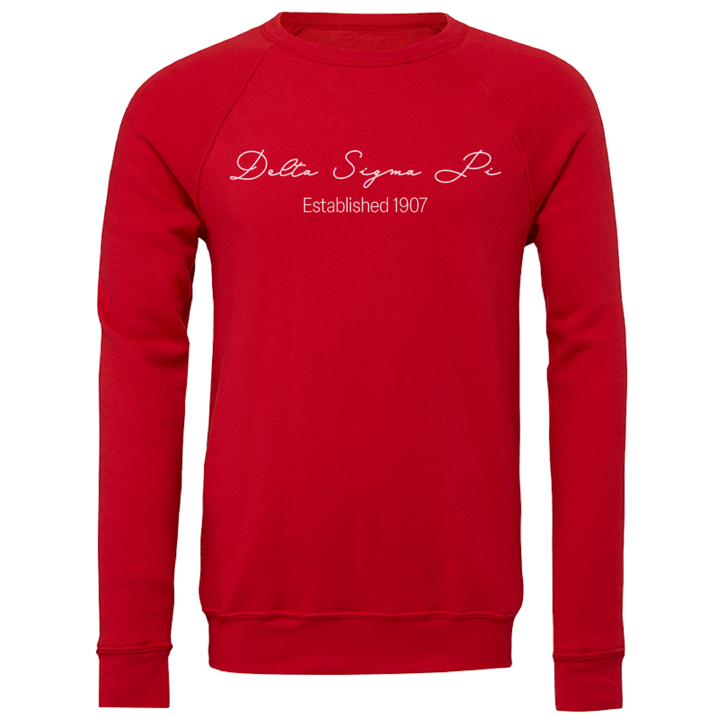 Delta Sigma Pi Embroidered Scripted Name Crewneck Sweatshirts