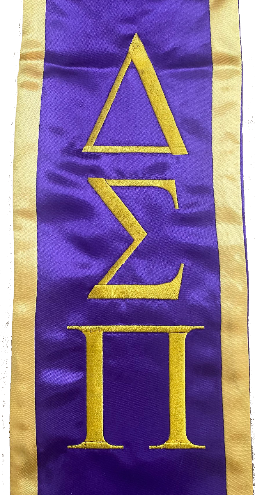 Delta Sigma Pi Graduation Stole Letters Embroidered