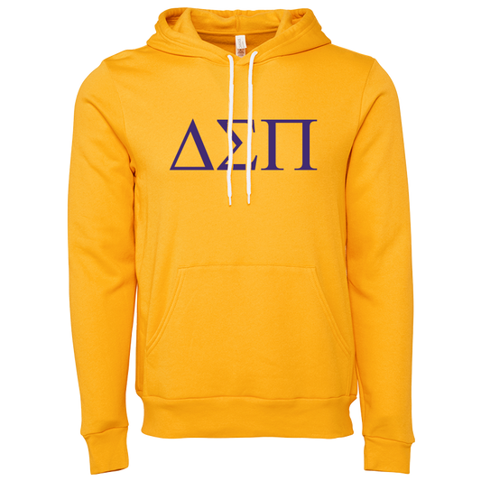 Delta Sigma Pi Embroidered Lettered Hooded Sweatshirts