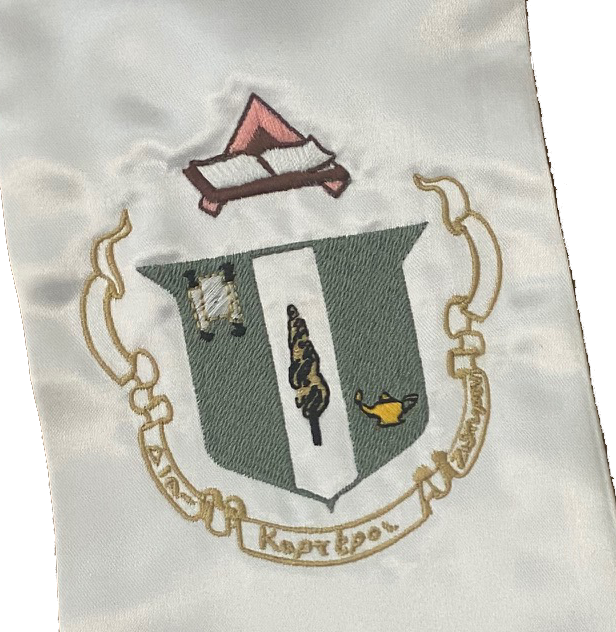 Delta Zeta Graduation Stole Crest Embroidered
