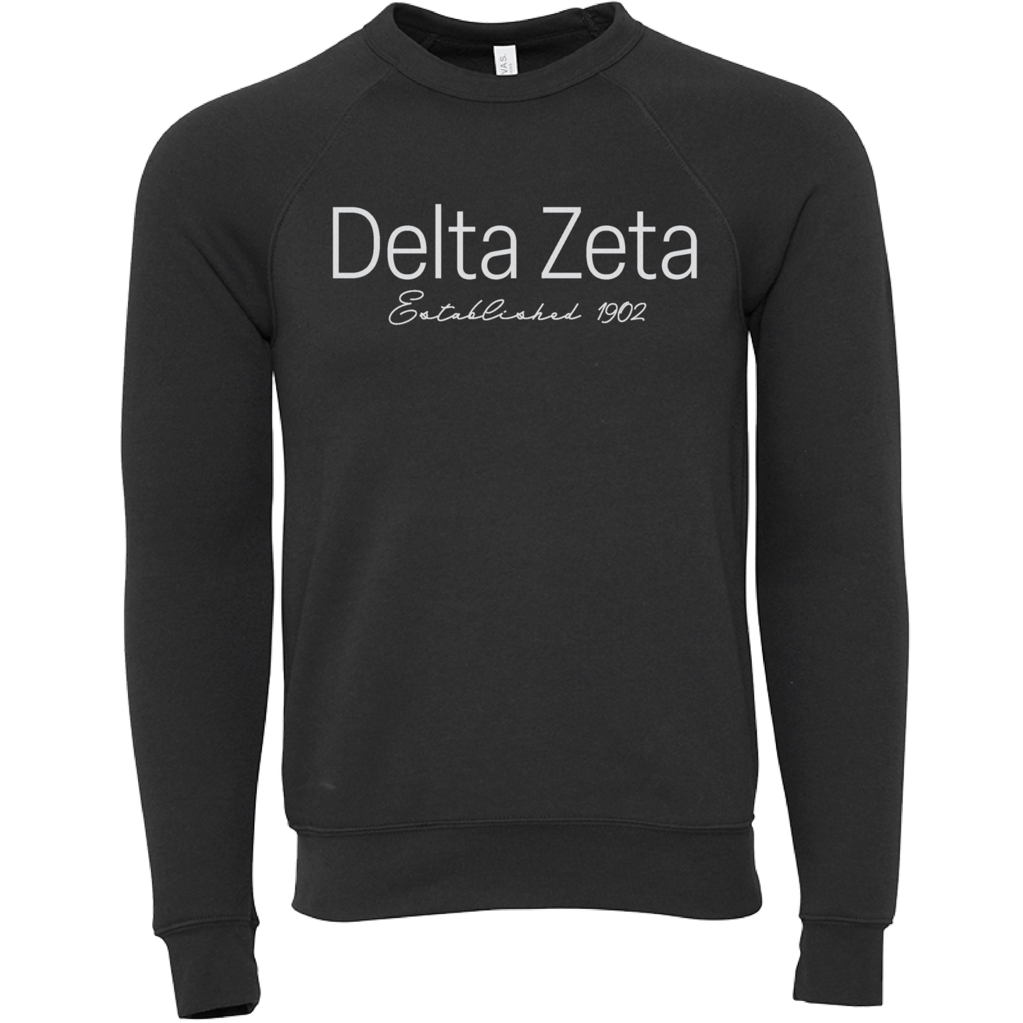 Delta Zeta Embroidered Printed Name Crewneck Sweatshirts