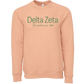 Delta Zeta Embroidered Printed Name Crewneck Sweatshirts