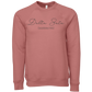 Delta Zeta Embroidered Scripted Name Crewneck Sweatshirts
