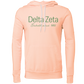 Delta Zeta Embroidered Printed Name Hooded Sweatshirts