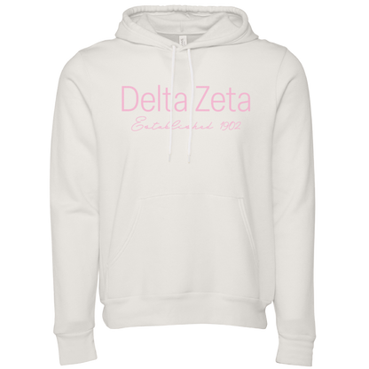 Delta Zeta Embroidered Printed Name Hooded Sweatshirts