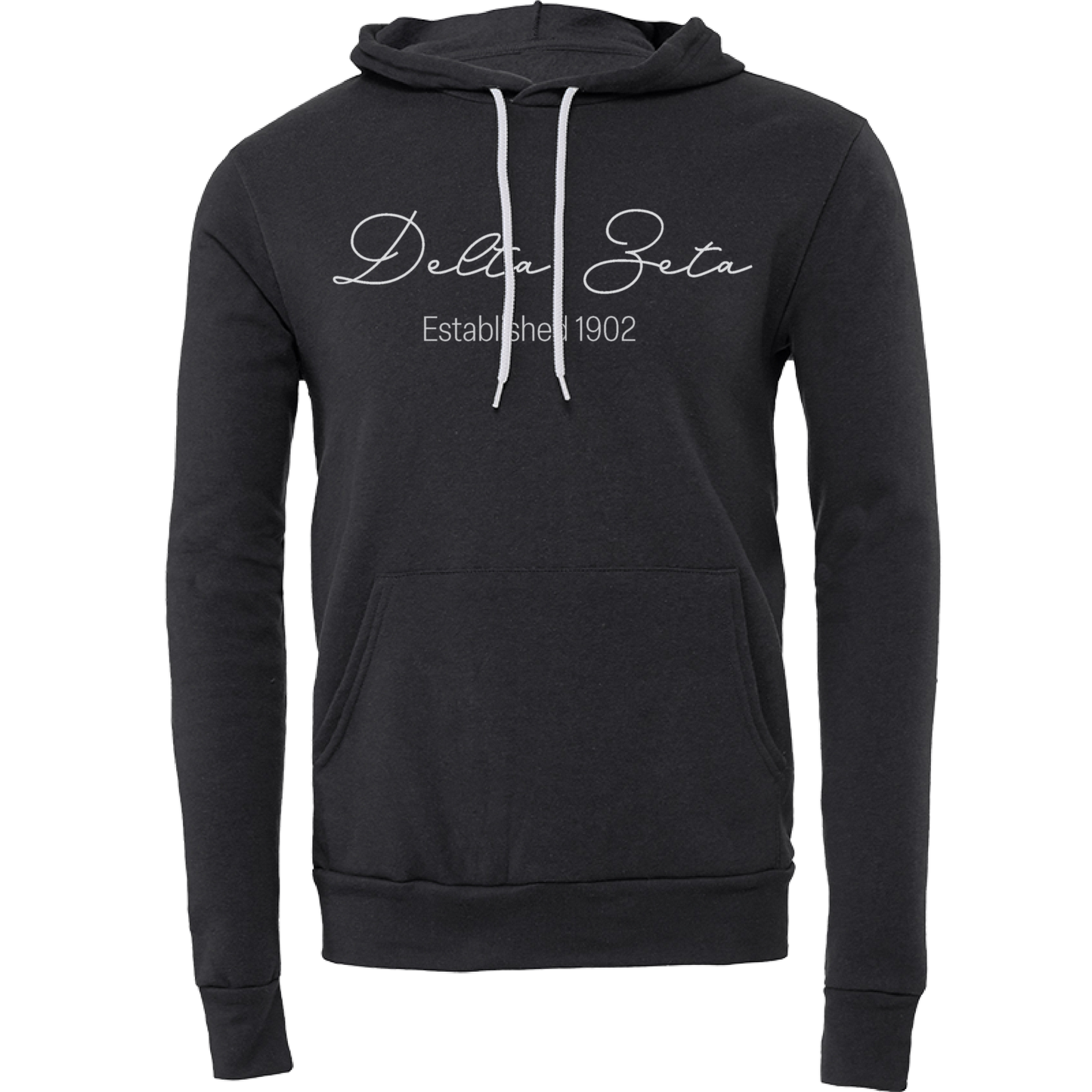 Delta Zeta Embroidered Scripted Name Hooded Sweatshirts