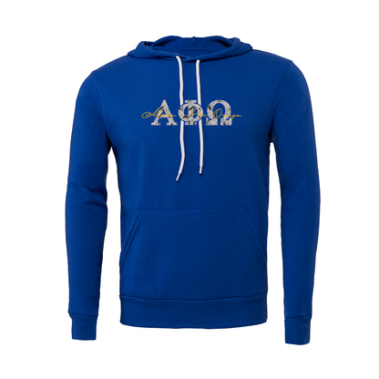 Alpha Phi Omega Applique Letters Hooded Sweatshirt