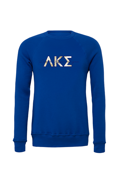 Lambda Kappa Sigma Applique Letters Crewneck Sweatshirt