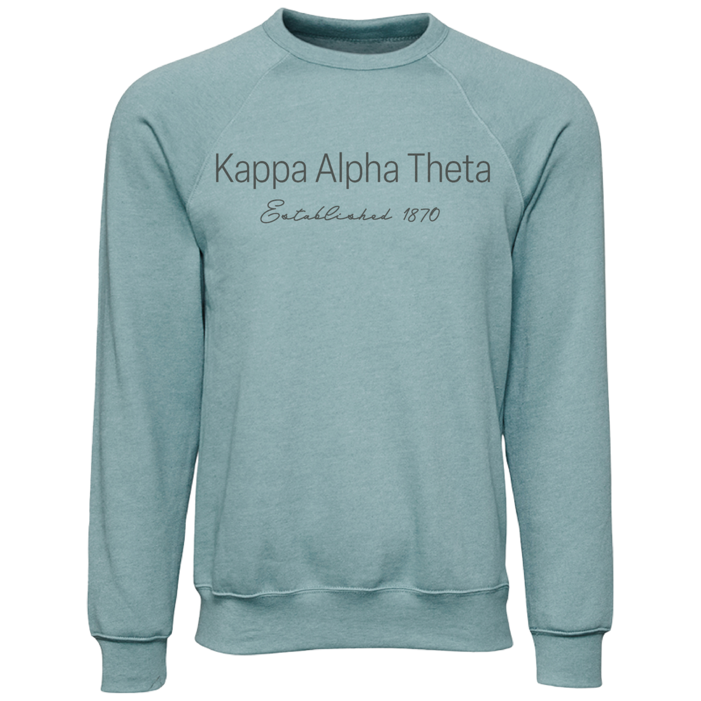 Kappa Alpha Theta Embroidered Printed Name Crewneck Sweatshirts