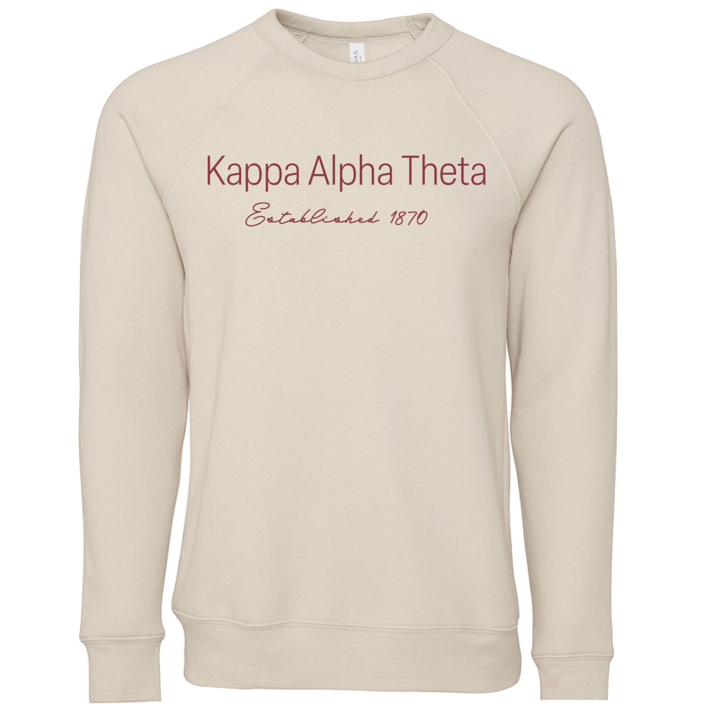 Kappa Alpha Theta Embroidered Printed Name Crewneck Sweatshirts