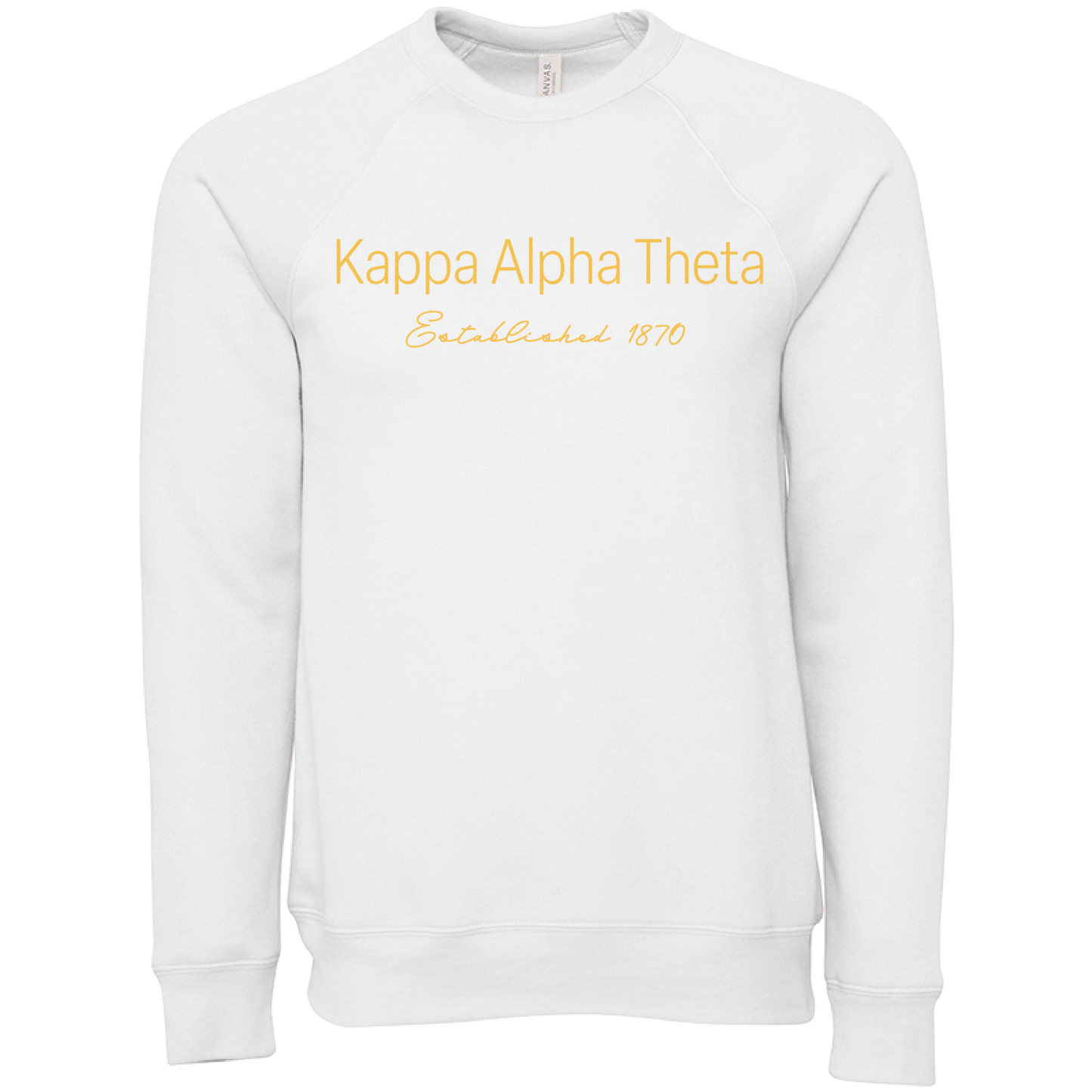 Kappa Alpha Theta Embroidered Printed Name Crewneck Sweatshirts