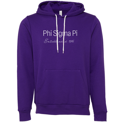 Phi Sigma Pi Embroidered Printed Name Hooded Sweatshirts