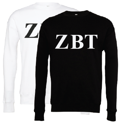 Zeta Beta Tau Crewneck Sweatshirts